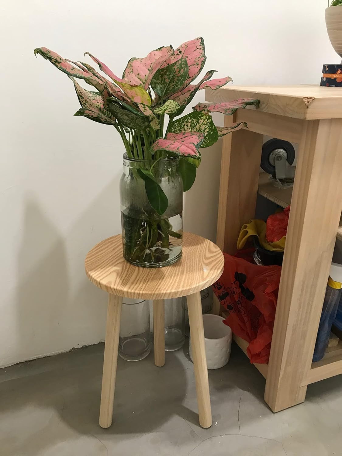 Plant Stand Indoor | Mid Century Plant Stands for Indoor Plants, Tall (16 Inch) Plant Stand, Plant Table, Small Side Table (NO Pot & Plant Incld)