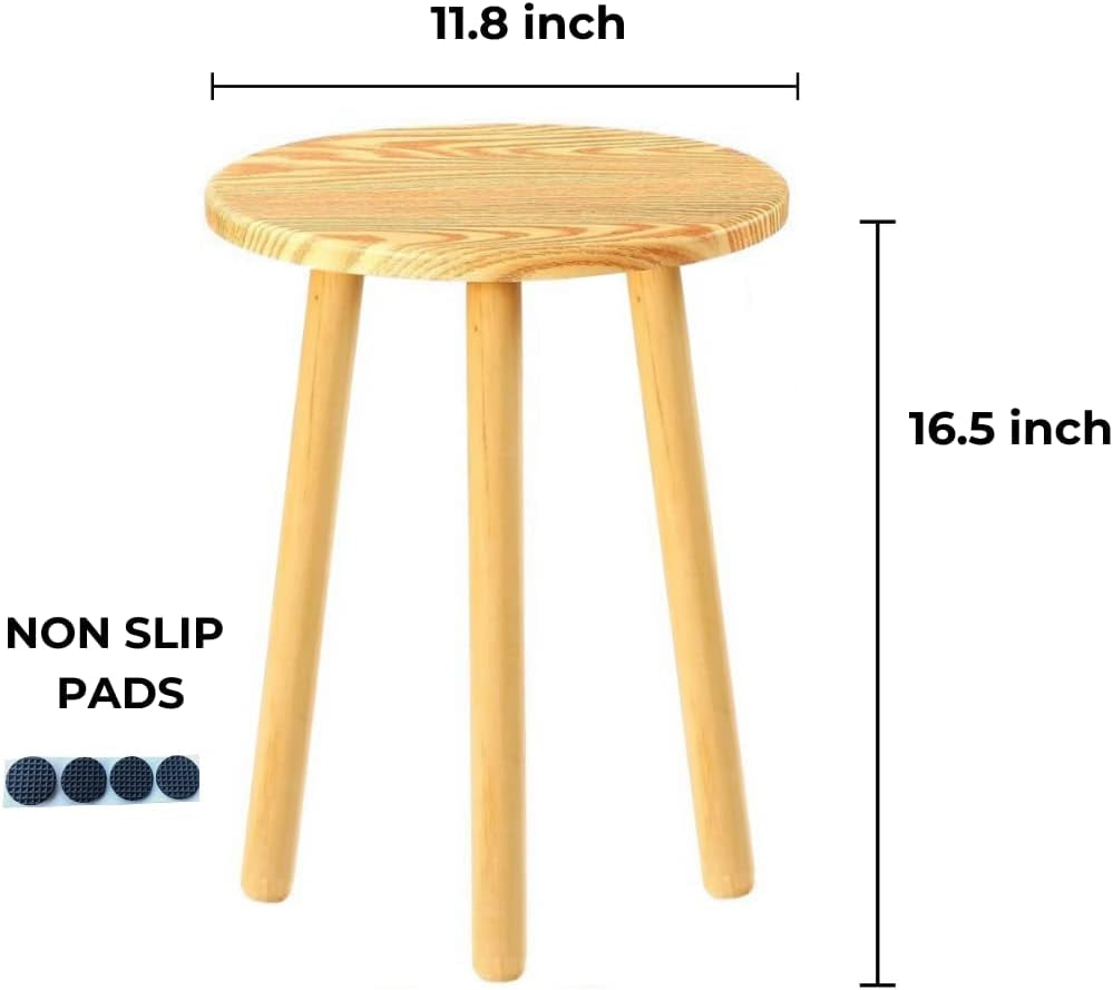 Plant Stand Indoor | Mid Century Plant Stands for Indoor Plants, Tall (16 Inch) Plant Stand, Plant Table, Small Side Table (NO Pot & Plant Incld)