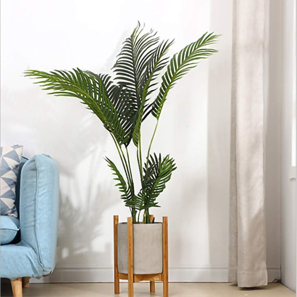 1Pcs Bamboo Plant Stand Mid Century Modern Plant Pot Stand Holder 8" to 12" Adjustable Flower Pot Holder Display Rack for Indoor Outdoor Planters and Home Decor, 14" H (Unxpandable)