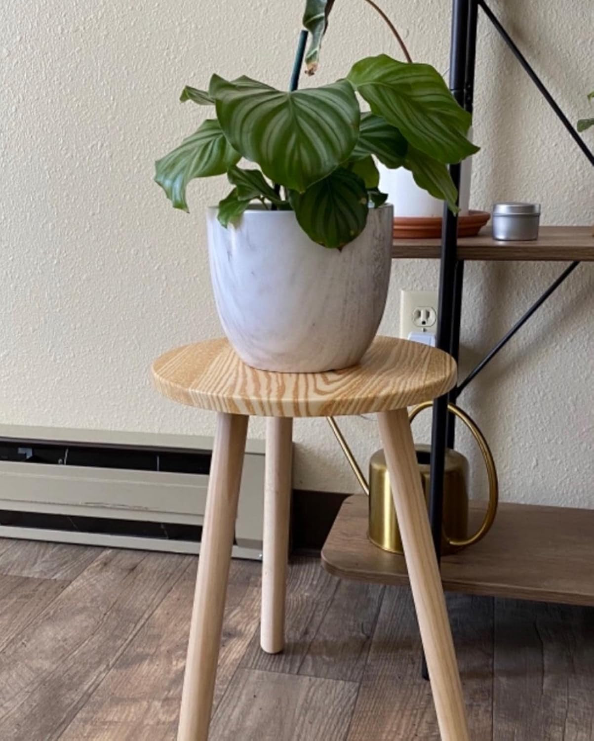 Plant Stand Indoor | Mid Century Plant Stands for Indoor Plants, Tall (16 Inch) Plant Stand, Plant Table, Small Side Table (NO Pot & Plant Incld)
