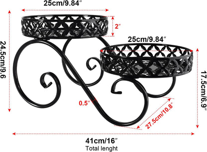 Black Planter Stand,Metal 9.8Inch round Potted Plant Stands Indoor&Outdoor ,Modern Flower Pot Stand Holder Rack Planter Display for Home,Kitchen,Patio,Garden, Corner, Balcony and Bedroom