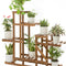 Wood Plant Stand Indoor Outdoor, Wooden Multiple Tier Flower Shelf, Large Garden Plant Display Holder Rack for Patio Balcony Living Room Corner Yard