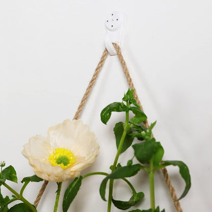 Hanging Planters, Hanging Glass Vases Propagation Station for Hydroponic Plants Flower Indoor Outdoor Home Garden Office Wall Decoration (7 Test Tube, Beige)